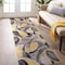World Rug Gallery Modern Geometric Circular Harmony Non Shedding Soft Area Rug 2' x 7' Yellow 393YELLOW2x7 - alternate 1